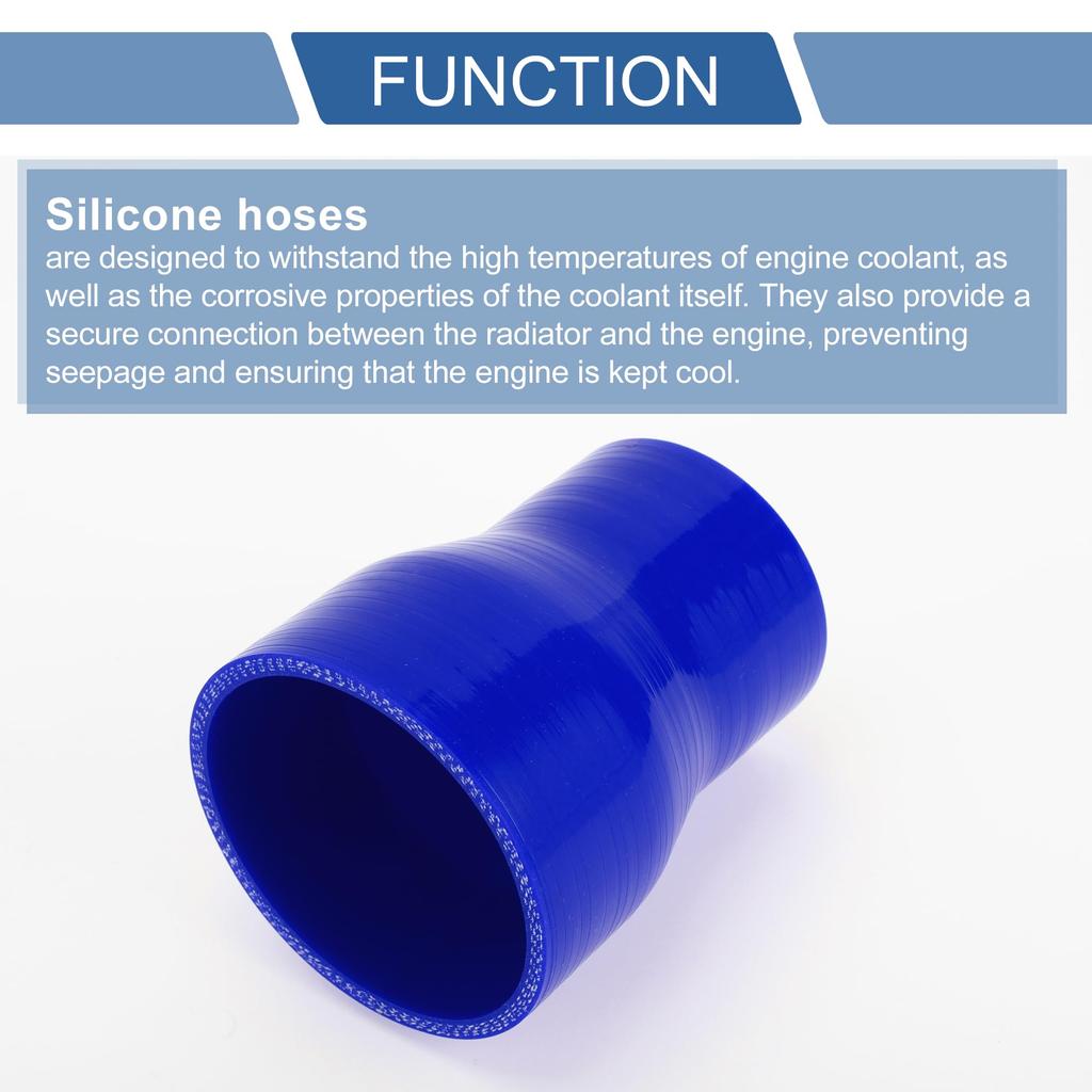X AUTOHAUX 1pcs 57mm/2.24"-76mm/2.99" ID 100mm/3.94" Length 0 Degree Blue Car Silicone Hose Hose Universal