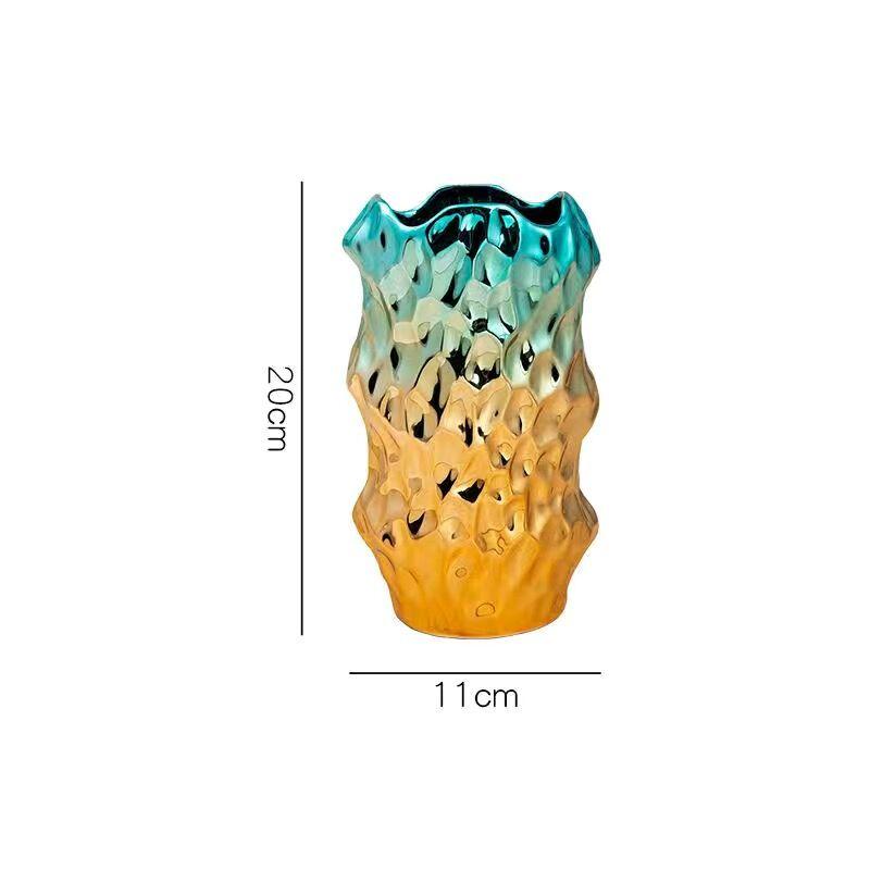 Vase Keramikkvase Europeisk Klassisk Vase Hjem Hotell Blomsterarrangement Mote Ornament Vase