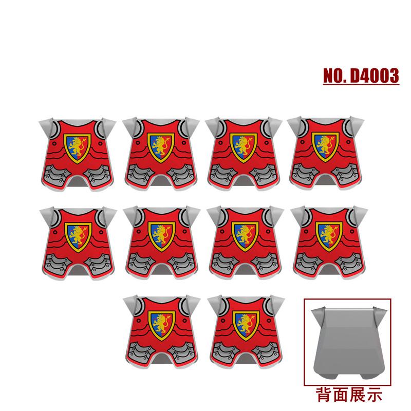 Military Building Blocks Medieval Solider Knights Equipments Mount War-Horse Wolf Flag Vests Shields Fiery Dragon Mini Brick Toy