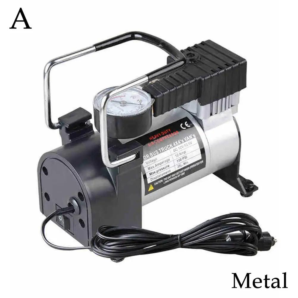 12V Electric Air Compressor Portable Car Inflator Pump Double-Cylinder Power Inflator Car Motorcycle Tire Pump Accessories