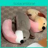 Long Cute Cartoon Tongue Puppy Design Portable Neck Pillow For Travel And Rest