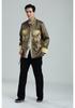 Embroidered Gold Double Dragon Tang Suit Men's Long-Sleeve Stand-Collar Outerwear