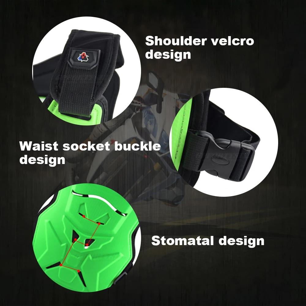 Vemar Giubbotto Corazza Corpo Moto Uomo Giacca Moto Giubbotto Motocross Attrezzatura Protettiva Off-Road Protezione Schiena Petto Fibbia Regolabile