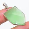 Green Chalcedony Gemstone 925 Solid Sterling Silver Jewelry Pendant 1.69" GK-5635