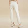 Anta Training Series Solid Color Mid Waist Cuffed Fleece Knit Sports Pants Women Pants Corn-White 162347314-3