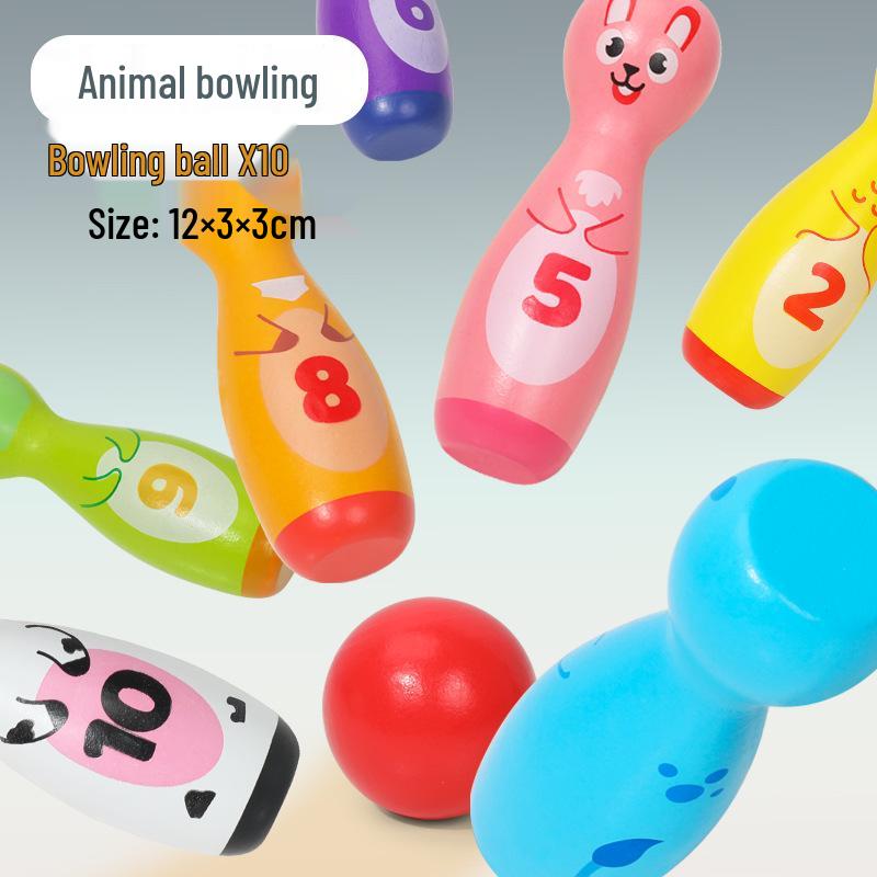 

Деревянный набор для боулинга на тему животных для взаимодействия родителей и детей и раннего обучения
