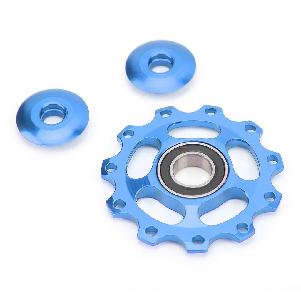 Mountain Bike Guide Wheel Durable Lightweight Bearing Anode Sturdy Aluminium Alloy 11 Tooth Rear Derailleur PulleyBlue