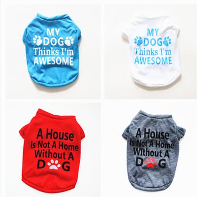 Spring/summer Pet Clothing Thin Short Sleeve T-shirt Vest