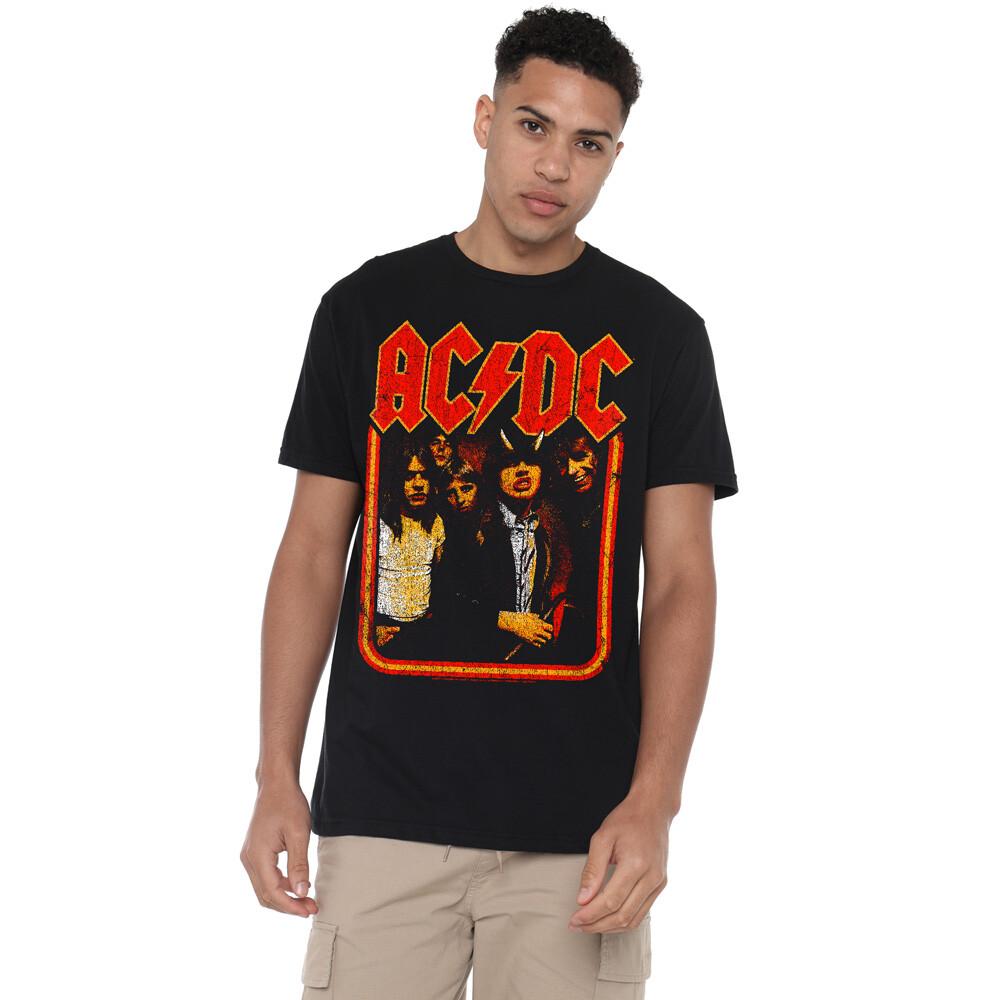 AC/DC Group Distressed T-Shirt S-2XL, Black Unisex T-Shirt Graphic Tee XXL