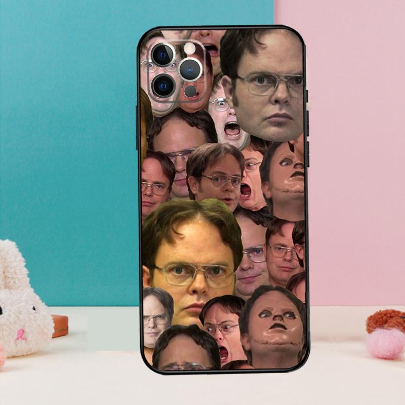 Dwight the Office Jim Makes Phone Case For iPhone 16 15 13 12 11 14 Pro Max 12 13 Mini XR 15 16 Plus 16e Cover Coque