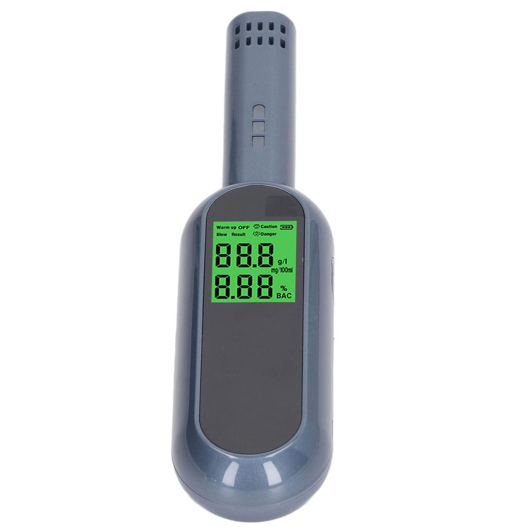 Breath Alcohol Tester High Accuracy LCD Display Sound Light Alarm Rechargeable Portable Alcohol
