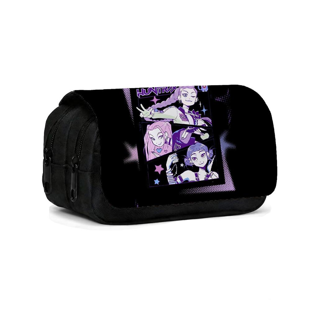 K-Pop Witch Hunters Children'S Double Flip Pencil Case Student Large Capacity Pencil Case Double Pencil Case