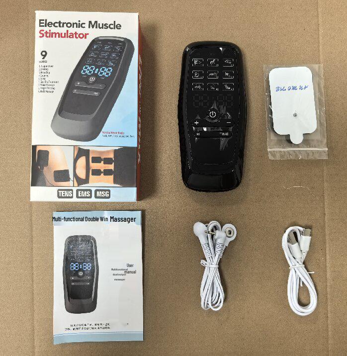 Dual Output Digital Meridian Pulse Physiotherapy Massager Model 858 - Two Outputs with 2 Pads китайский