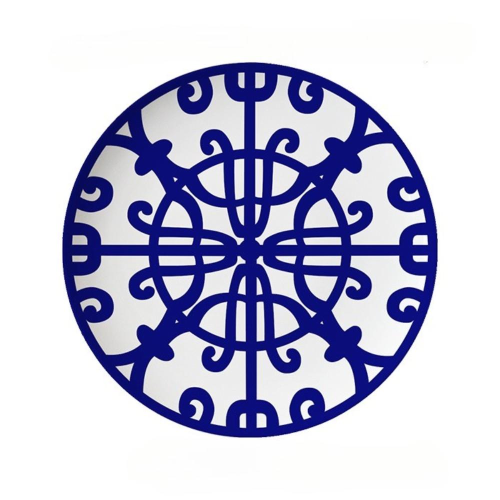 

Скандинавский набор керамических тарелок из железа Западная свадебная десертная тарелка Ежедневная фруктовая тарелка Кофейная чашка с блюдцем из костяного фарфора синий