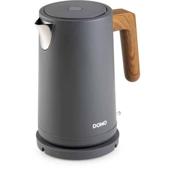 Elektrischer Wasserkocher - DOMO - DO9268WK - 2200 W - 1,7 L - 360° Sockel - Schwarz / Holz