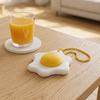 Simulation Fidget Keychain 3D Printed Finger Button Pendant Fried Egg Pendant  Teens Adult