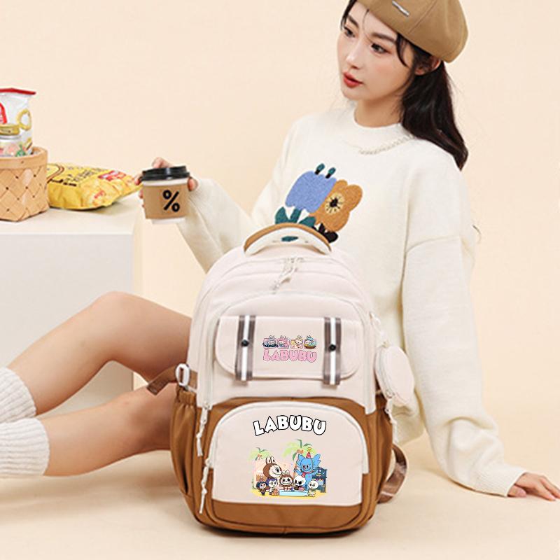 Cute Printed Backpack Teenager Student Shcoolbag Bookbag Knapsack Girl with Coin Purse Casual Bag Men Women Laptop Bag Mochila