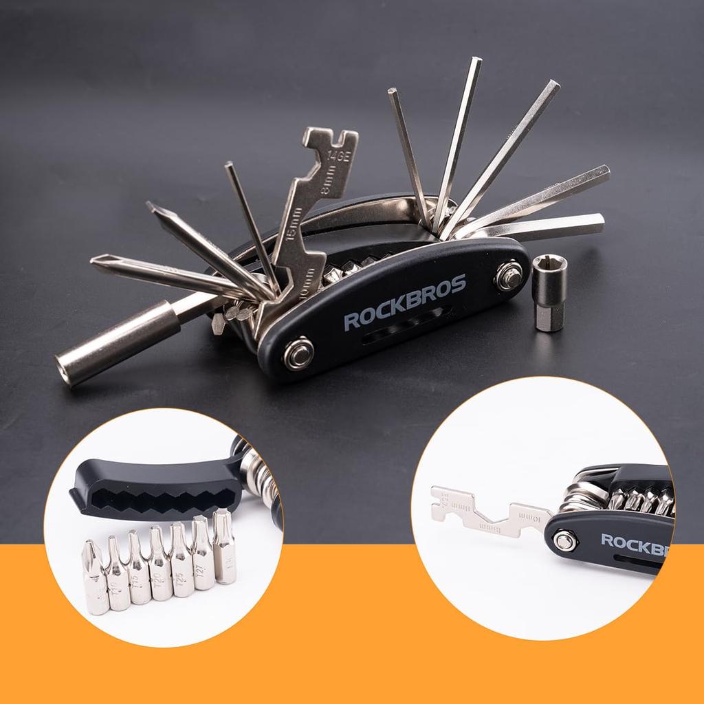 ROCKBROS Multi Tool Set di utensili per bicicletta 20 in 1 Utensile per bicicletta Multiuso portatile pieghevole multifunzionale per bici da strada