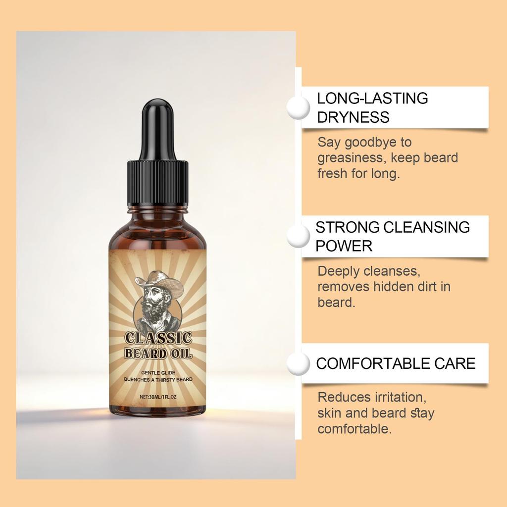 Men's Beard Care Kit – Nourishing beard serum + roller. Provides moisturizing shine and smoothness. Gentle and alcohol-free.