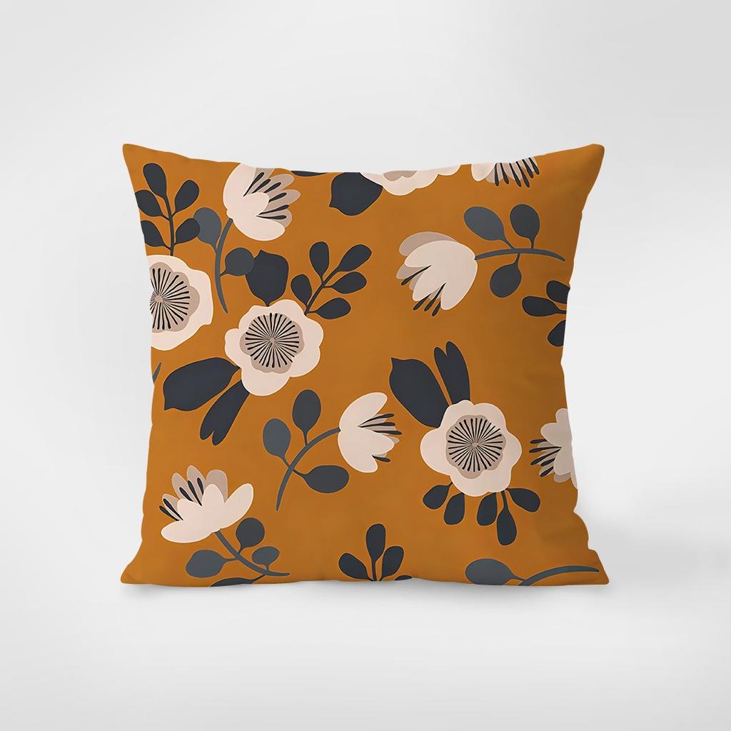 Simple Flower and Grass Pillowcase Dormitory Decoration Office Living Room Home Pillowcase