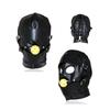 Leather Sexy Mask  Adjustable Strap Character Party with Fake Penile Full Package Binding Couple Game Mask Flirting Hat 18+