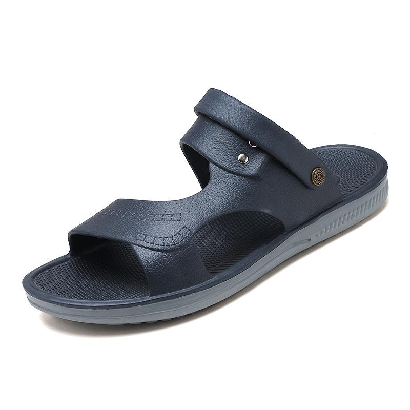 

Large size sandals men s 2020 new summer 47 casual beach shoes men s outer wear dad s cool slippers 39 синий