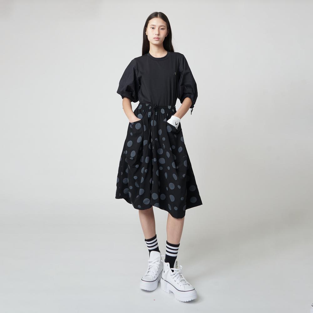 ATHPLATFORM Aw51Th02 Bubble Sleeve Top_Black
