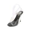 Fashion 2025 new 35-43 sexy super high heels 11CM high nightclub transparent sandals sexy shoes plus size shoes