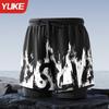 Mens Double-Layered Board Shorts Swim Trunks Beach Swimming Surfing Quick-Dry Anti-Chafe Athletic Swimwear