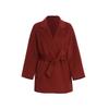 ELLASSAY Simple Elegant Short Belted Wool Blend Coat