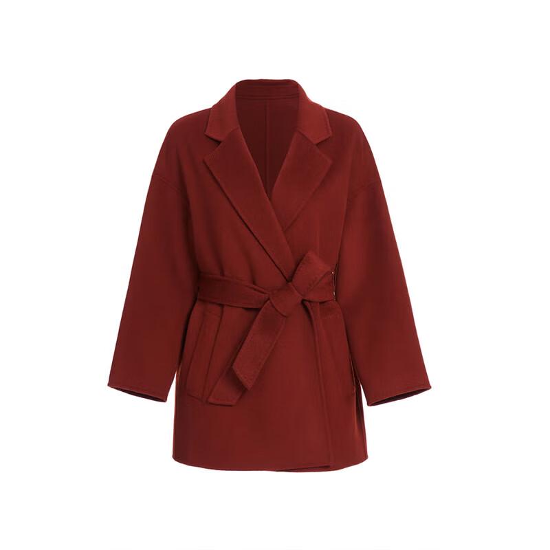 ELLASSAY Women's Short Belted Wool Blend Coat