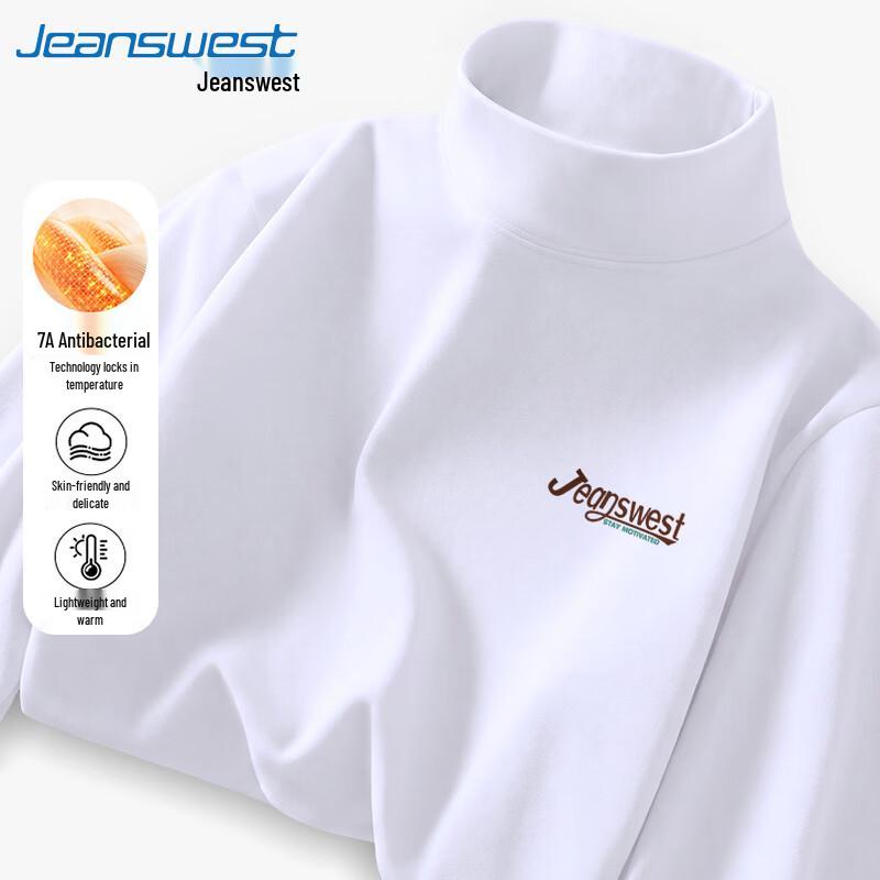 Jeanswest Men's Warm Anti-bacterial Double-sided Fleece Long-sleeve T-shirt