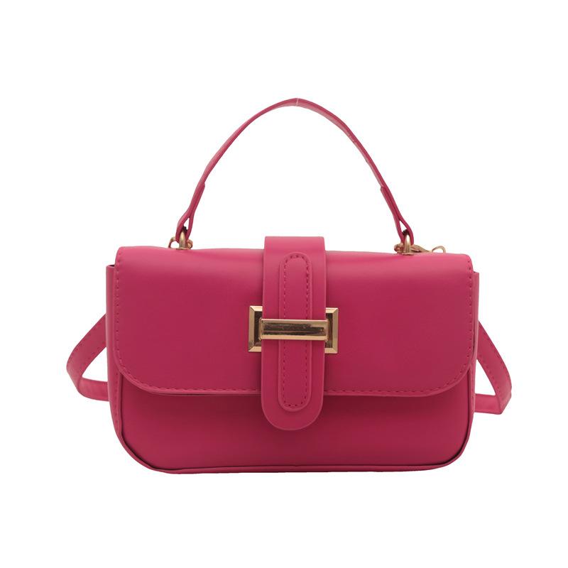 

Маленька жіноча сумка Нова осінь 2024 модний тренд маленька квадратна сумка проста особиста сумка через плече для приміських поїздок жіноча сумка троянди рожеві кольору