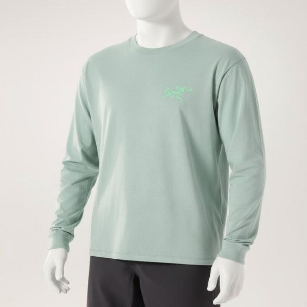Arc Teryx 25 Kragg Supima Cotton Bird Tile Ls Men Atpsm09537sgj STONE GREEN / PHOSPHORESCENT/L (around 105)