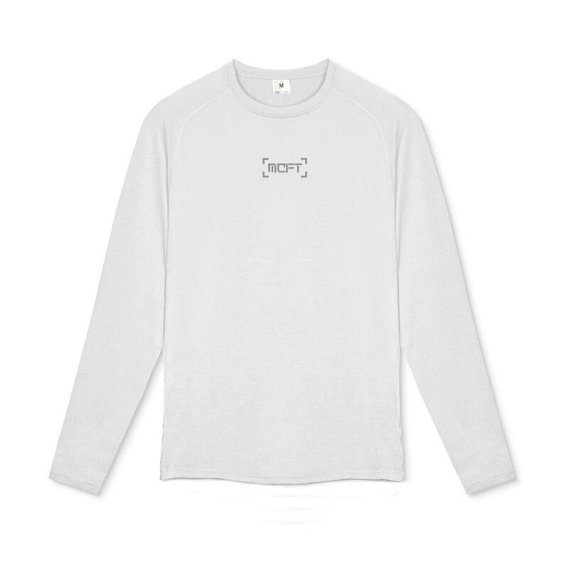 

Осенняя мужская тренировочная одежда Muscleguys с длинными рукавами, профессиональная одежда для фитнеса, спортивный топ, быстросохнущий XL белый