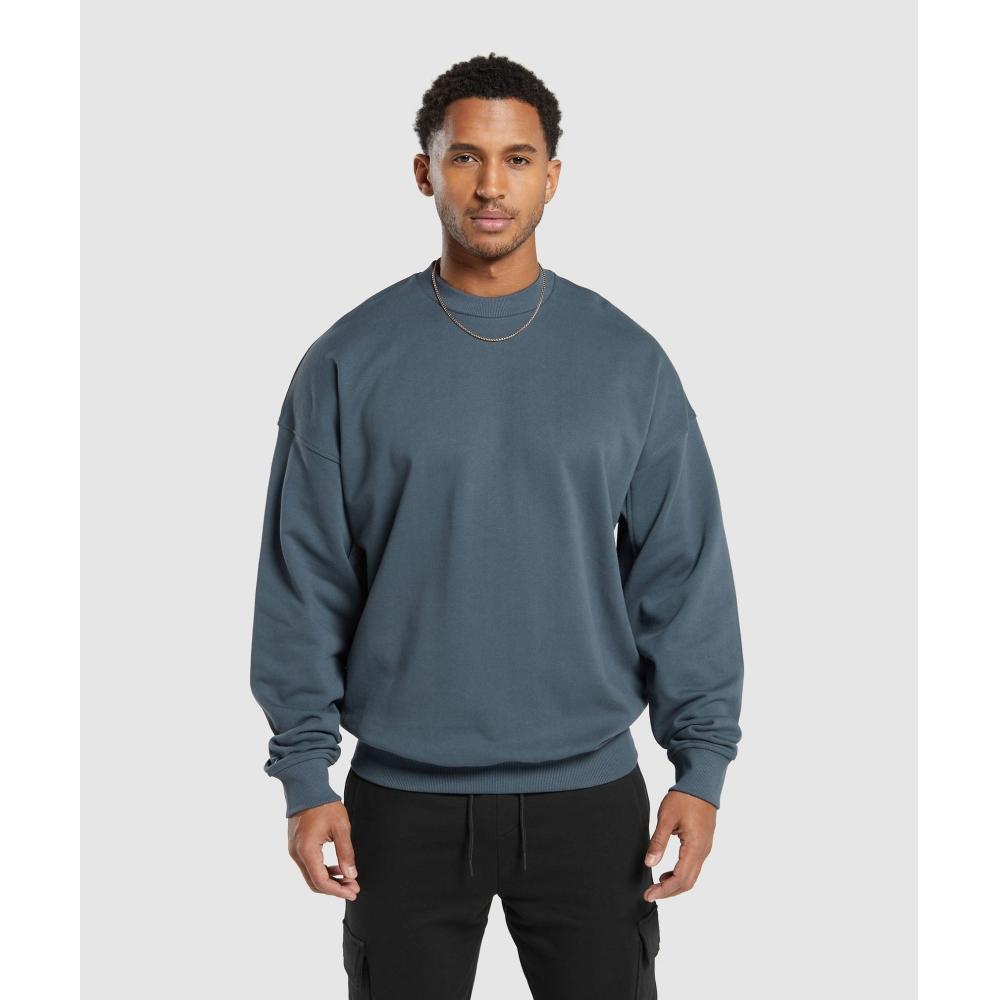 

GYMSHARK Rest Day Essential Crew Титановый синий A6A2L UCMQ L