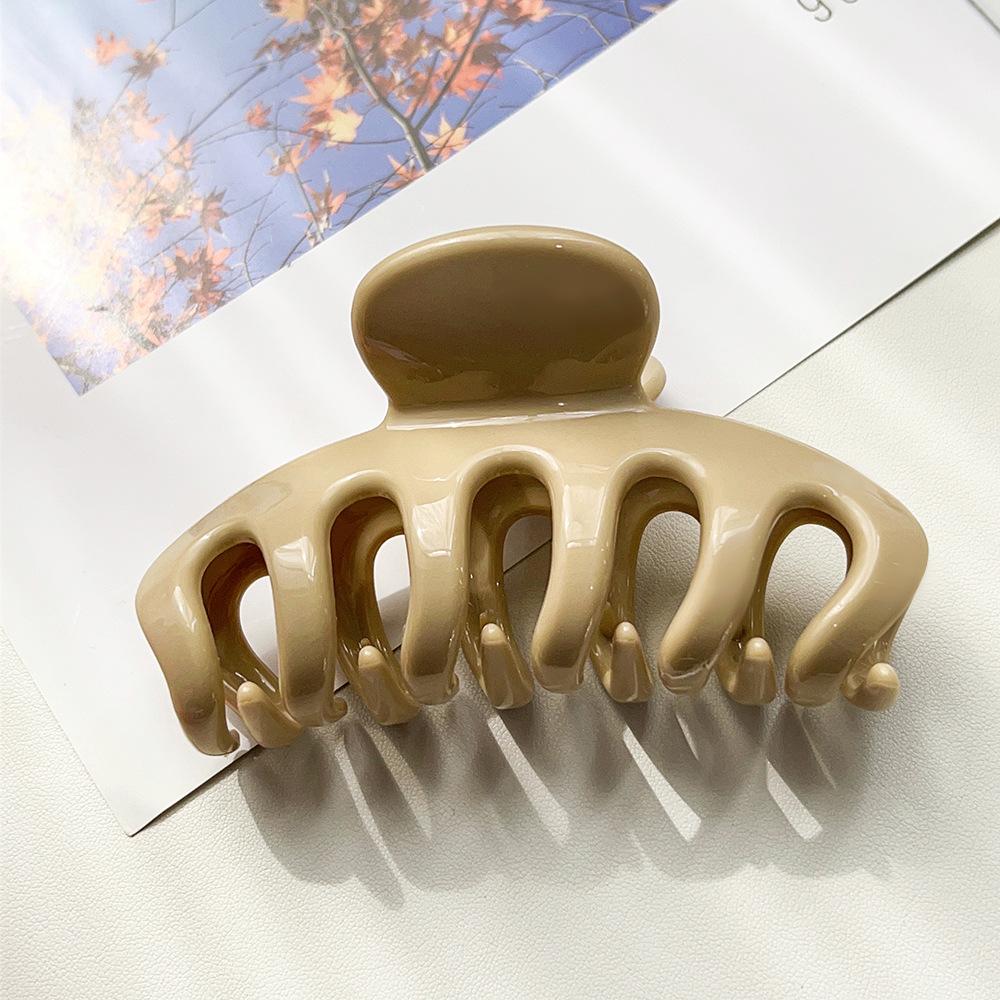Large Pumpkin Hair Claw Clips for Thick Hair High Gloss Shiny Silicone Hair Clips Non-slip Strong Grip Jaw Clips