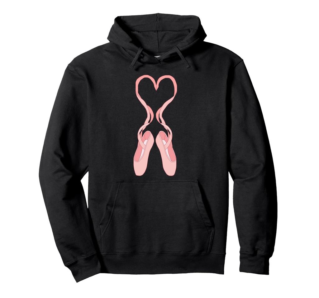 Lovely Heart Pink Ballet Slippers Hoodie