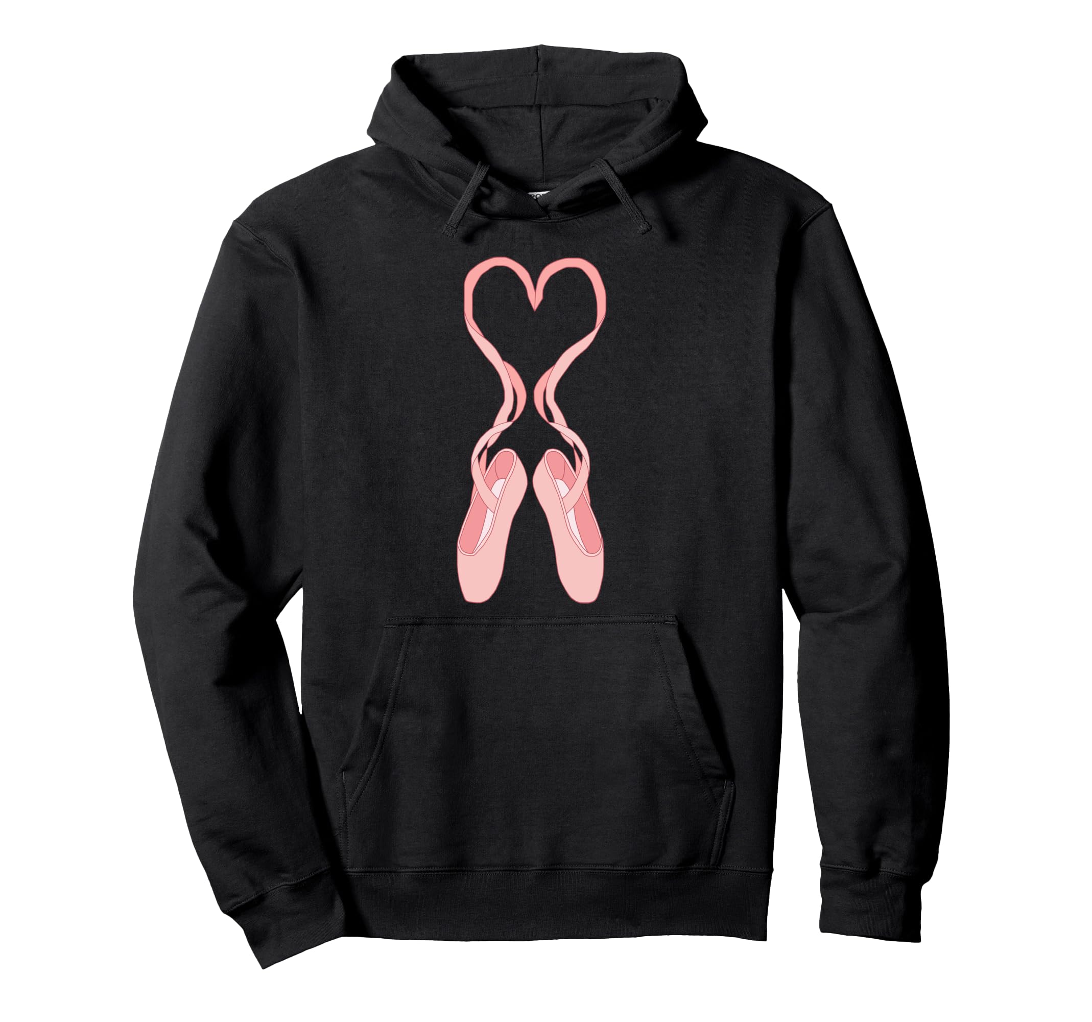 

Lovely Heart Pink Ballet Slippers Hoodie чёрный