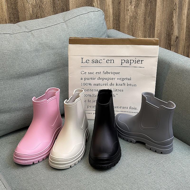 Women's new rain shoes boots outdoor work rubber shoes lightweight non-slip kitchen overshoes