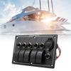 Waterproof 8 Position Push Button Panel Two USB Outlets For Marine Automotive Use 12V 24V System