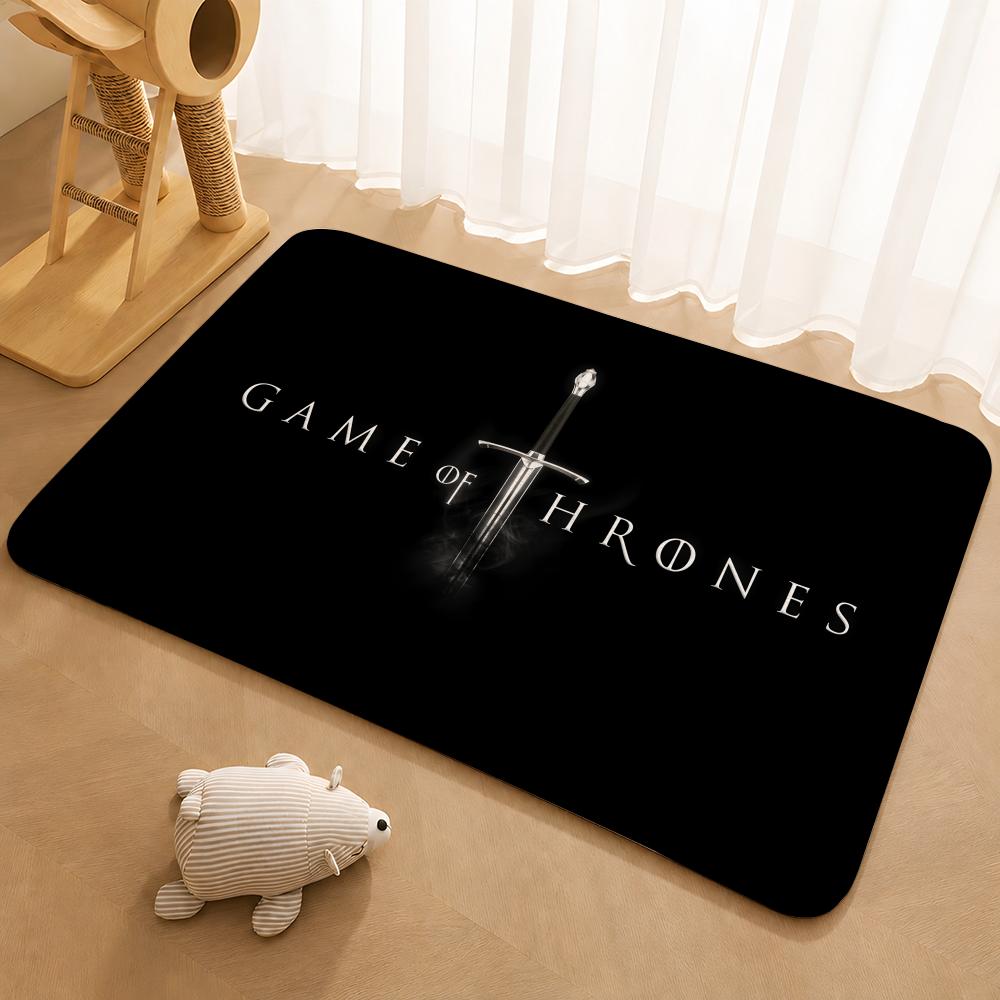 Popular TV series G-Game of T-Thrones Floor Mat Floor Mat Soft Flannel Non-Slip Door Rug for Living Room