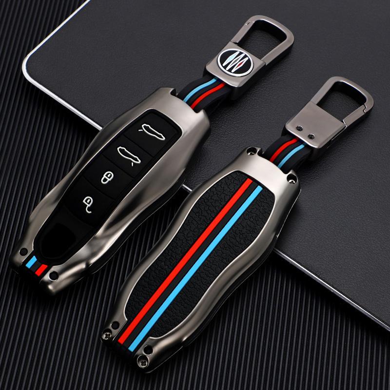 Zinc Alloy Car Key Case for Porsche Cayenne 958 911 Lepin 996 Macan Panamera 997 944 924 987 987 Gt3 Cayman 987 Car Accesories