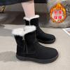 Fashion Womens Boots Elegant Warm Plush Snow Boots Thick Bottom Platform Cotton Shoes for Ladies Casual Suede Ankle Boot Plus Size 42