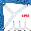 4 Pcs Triangle Bed Sheet Holders Fitted Sheet Clips Adjustable Sheet Suspenders Mattress Gripper Clips for Bed Mattress Cover