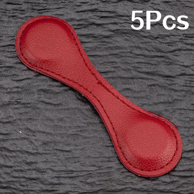 5pcs /set Magnetic Clip Sleeve Magnetic Buckle PU Leather Magnetic Bookmark Double-sided Magnet Clip for Diaries And Books