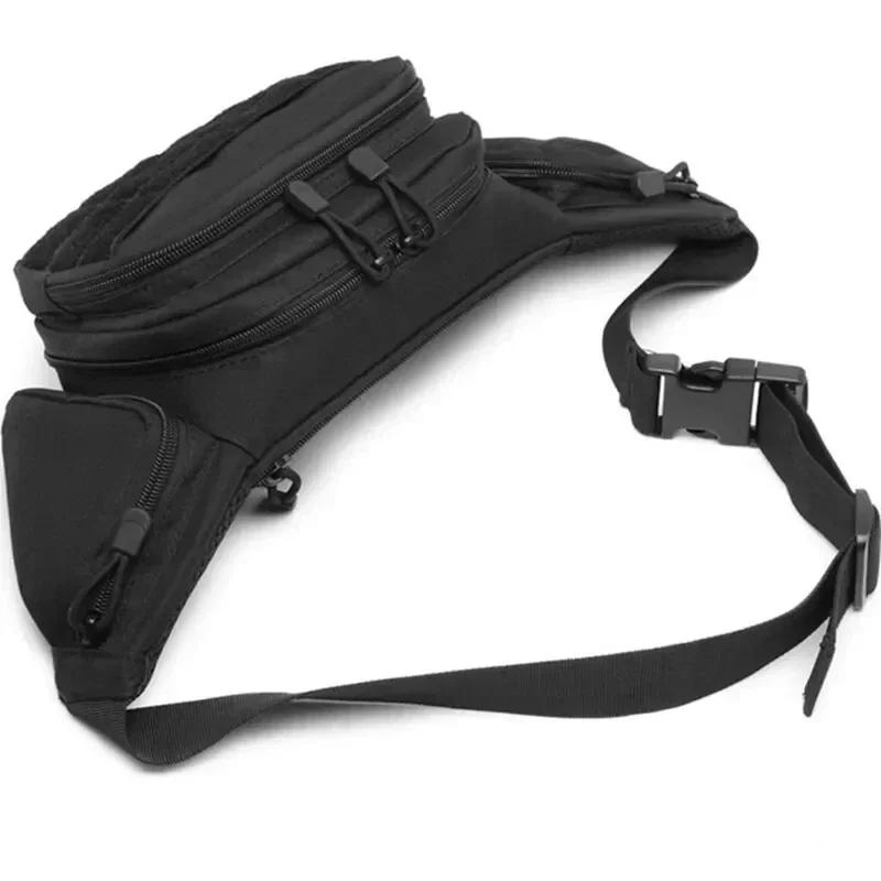 Multi- Waist Pack Fanny Packs for Men Nylon Shoulder Hiking Mobile Phone Bag Sports High-capacity Waist Bag