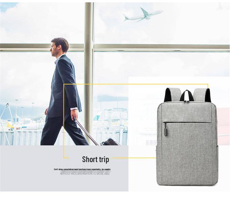 Unisex Fashion Backpack – Printed Logo, Simple Design, Fits Laptops