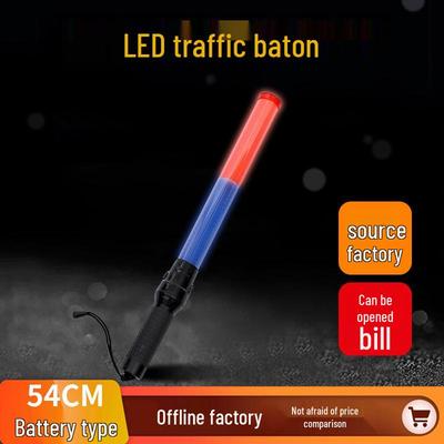 Bastone luminoso LED a batteria per traffico (54CM) - Uso Multifunzionale per Avvisi e Concerti