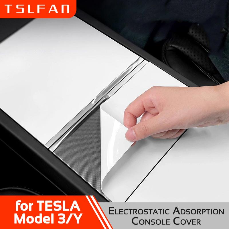 Center Console Electrostatic Adsorption Cover for Tesla Model 3 Highland Y Juniper 2024-2026 Interior Protector Film Sticker